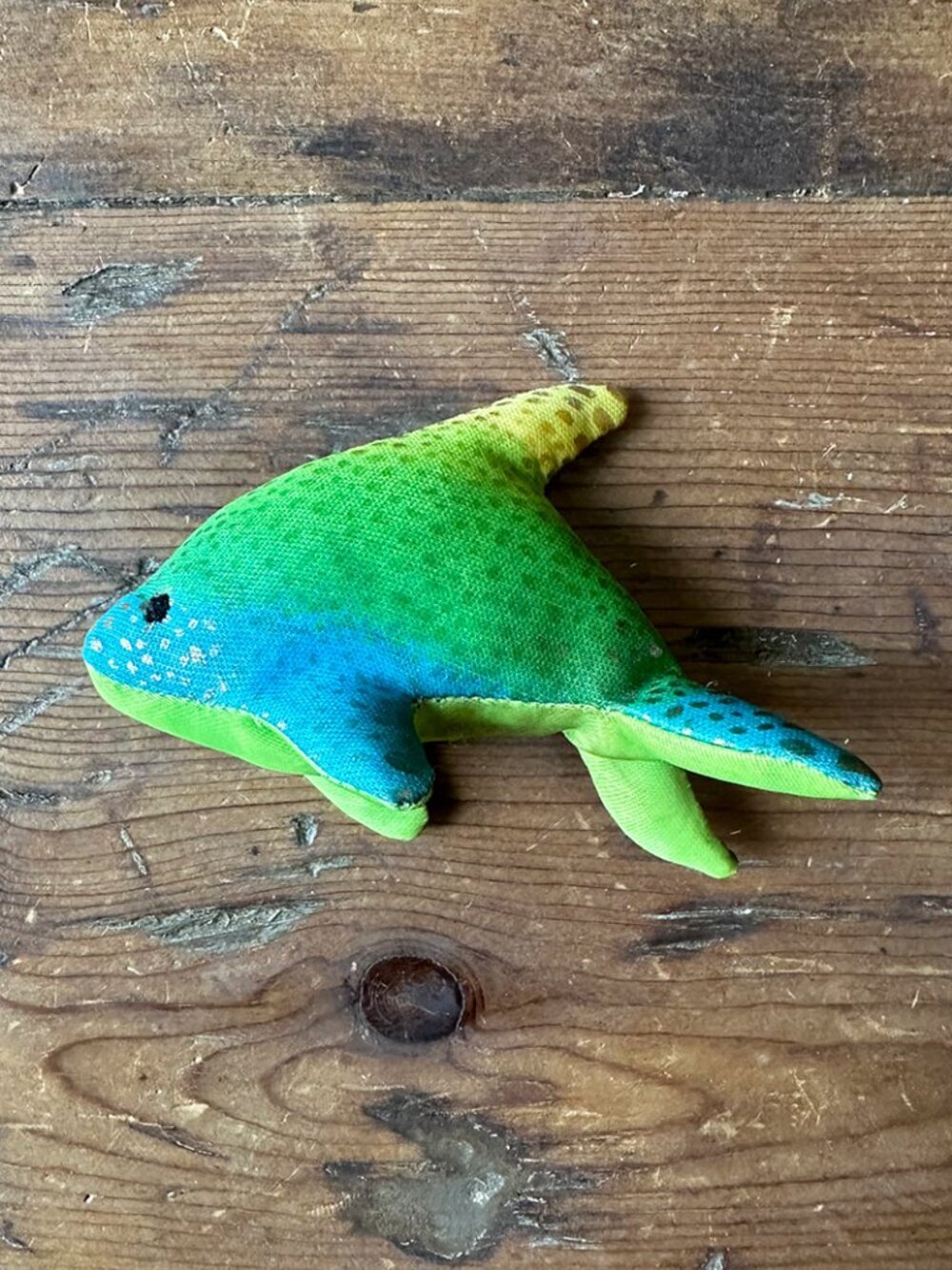 Blue-Green Sparkly Fish Pet or Baby Toy NWOT